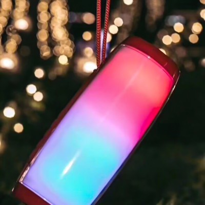 Boxa stereo Bluetooth cu lumina ambientala multicolora